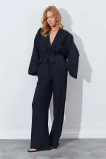 Kadın Siyah Palazzo Pantolon