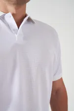 Erkek Beyaz Ayaklı Yaka Ottoman Basic Tişört