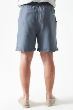 Erkek Antrasit Baggy Double Paça Müslin Şort