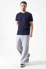 Erkek Lacivert Bisiklet Yaka Ottoman Basic Tişört