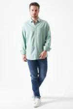 Erkek Elma Uzun Kol Basic Pamuk Flam Regular Gömlek