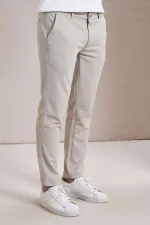Erkek Taş Yan Cep Slim Fit Pike Chino Pantolon
