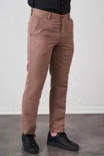 Erkek 1-Bej Yan Cep Comfort Fit Ceylan Pantalon
