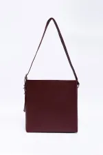 Kadın Bordo Ayarlanabilir Askılı Kol ve Omuz Çantası