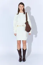 Kadın Kemik Saç Örgülü Etek Kazak Takım