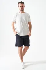 Erkek Antrasit Önü Çima Dikişli Modal Şort