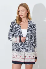 Kadın Siyah Eteği Sulu Blazer Ceket