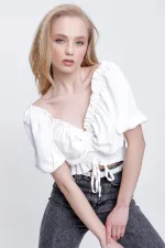 Kadın Ekru Ayrobin Bustiyer