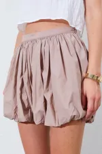 Kadın Vizon Balon Şort Etek