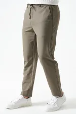 Erkek 2916-Haki Beli Yarım Lastikli ve Fermuarlı Yerli Teknik SRN42 Kumaş Pantolon