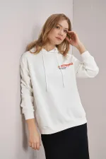 Women's Off-White Fake People Print Three-Thread Sweatshirt