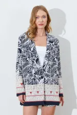 Kadın Siyah Eteği Sulu Blazer Ceket