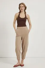 Women's Coffee Neck Modal Ribbed Tank Top