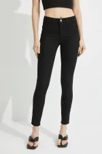 Kadın Siyah Dar Paça Skinny Pantolon