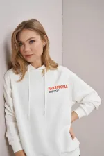 Women's Off-White Fake People Print Three-Thread Sweatshirt
