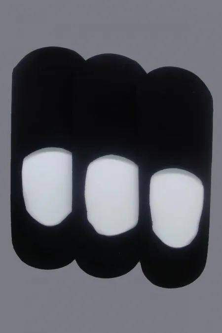 Chaussettes de ballet noires pour homme, lot de 3, isolées en silicone