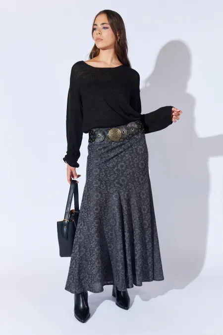 Kadın Siyah Içi Mini Etekli Dilimli Tül Etek