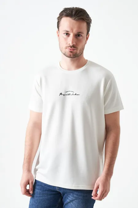 T-shirt homme Off-White en modal à col rond avec impression « MADE WITH »