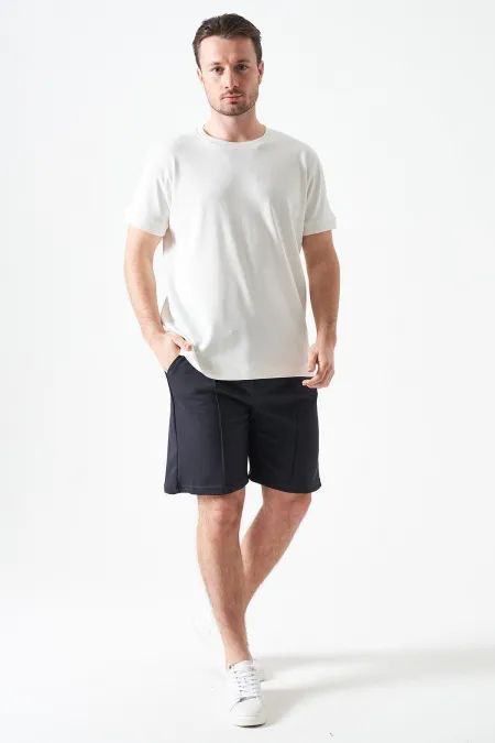 Erkek Antrasit Önü Çima Dikişli Modal Şort