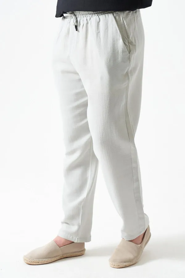 Erkek Taş Bel Bağlamalı Baggy Müslin Pantolon