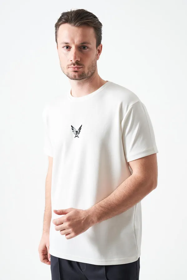 T-shirt homme Off-White en modal à col rond et imprimé aigle