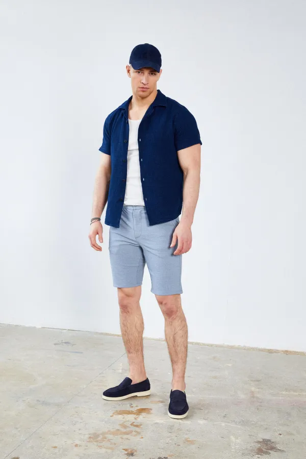 Short de jogging en coton Shantuk gris pour homme, avec taille semi-élastique