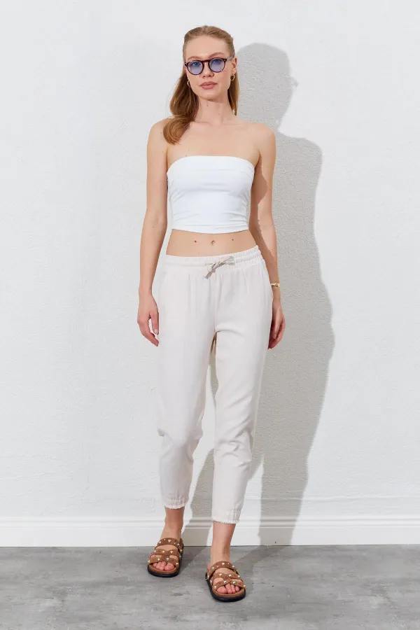 Kadın Taş (6813) Paça Pis Dikişli Gabardin Pantolon