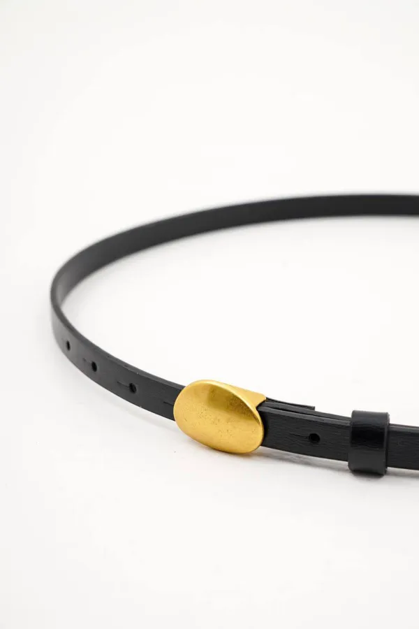 Kadın Siyah 1.5 Cm Pimli Antik Kemer