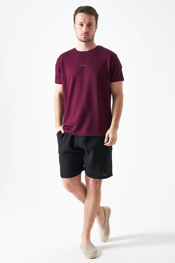 Erkek Siyah Baggy Double Paça Müslin Şort