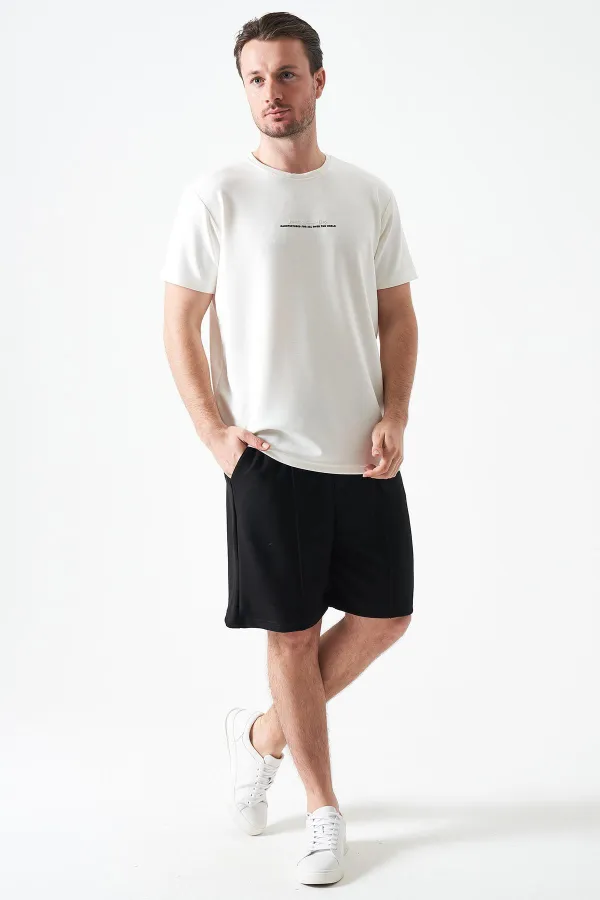 T-shirt homme Off-White en modal à col rond avec imprimé MANFECTUREO