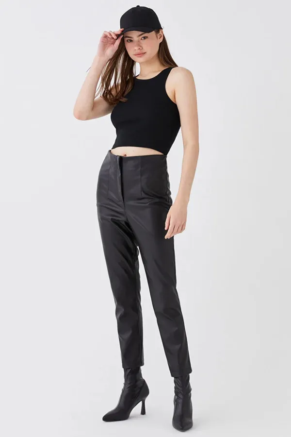 Kadın Siyah Gabardin Basic Kep Şapka