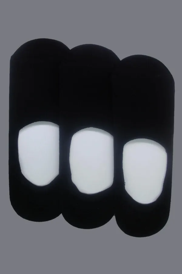 Chaussettes de ballet noires pour homme, lot de 3, isolées en silicone