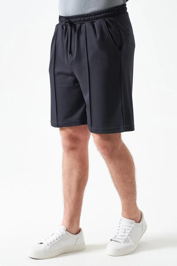 Erkek Antrasit Önü Çima Dikişli Modal Şort