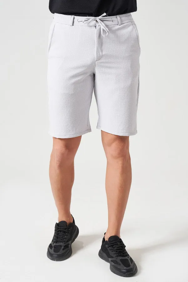 Erkek Taş Beli Yarım Lastikli Gold Şort