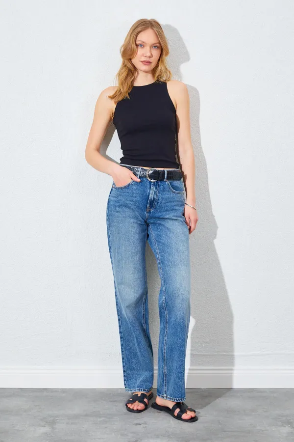 Kadın Siyah (25597) Yüzücü Model Bisiklet Yaka Full Licra Ribana Atlet