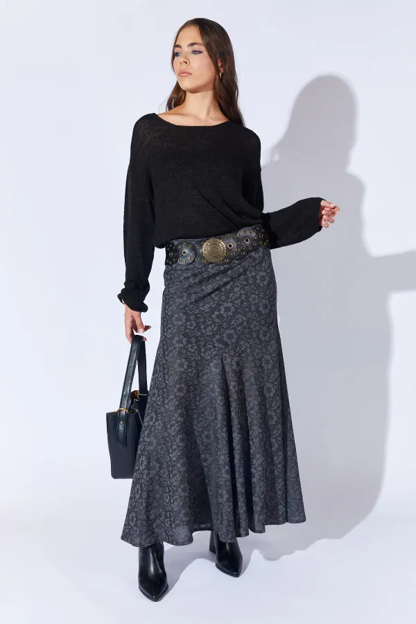 Kadın Siyah Içi Mini Etekli Dilimli Tül Etek