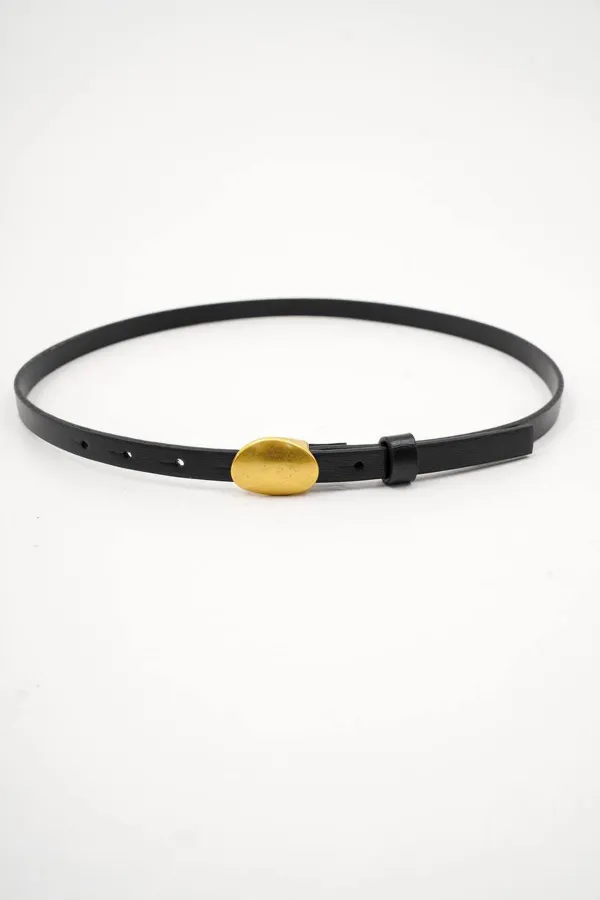 Kadın Siyah 1.5 Cm Pimli Antik Kemer