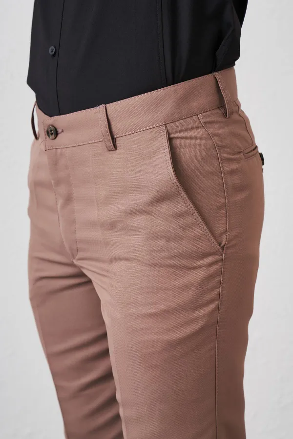 Erkek 1-Bej Yan Cep Comfort Fit Ceylan Pantalon
