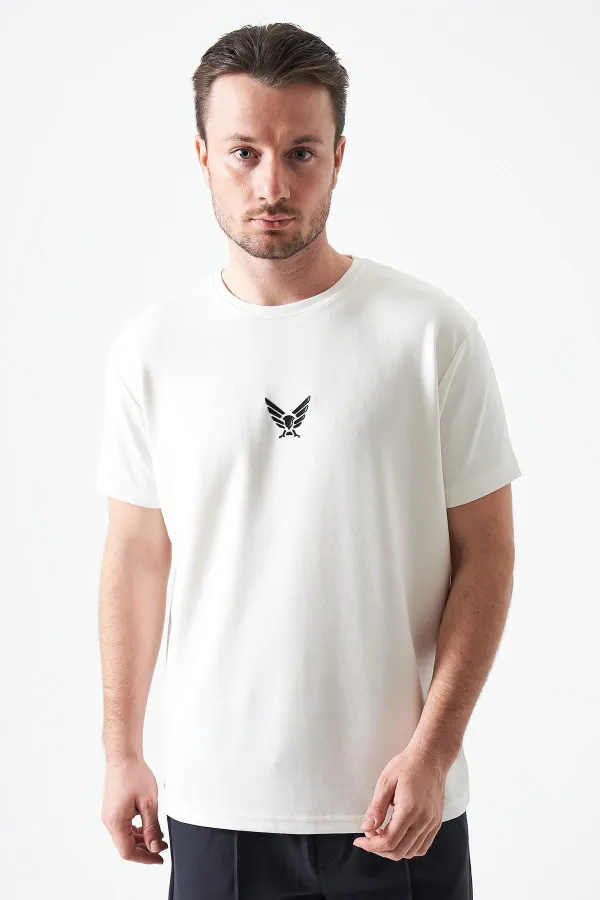 T-shirt homme Off-White en modal à col rond et imprimé aigle