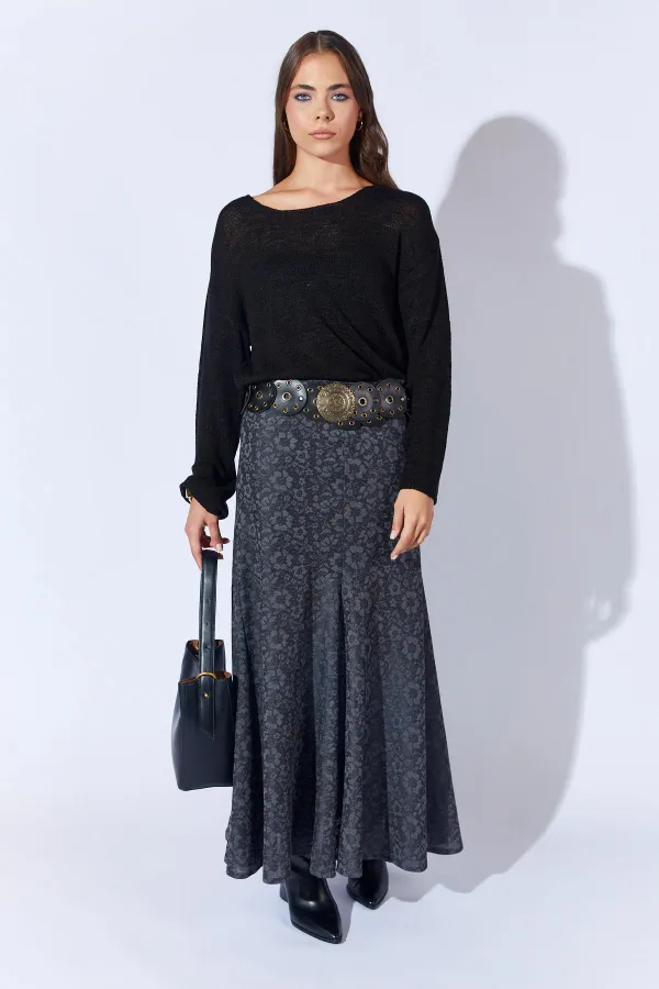 Kadın Siyah Içi Mini Etekli Dilimli Tül Etek