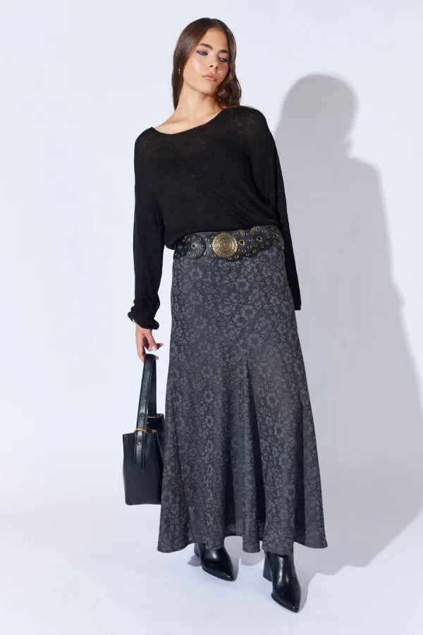 Kadın Siyah Içi Mini Etekli Dilimli Tül Etek