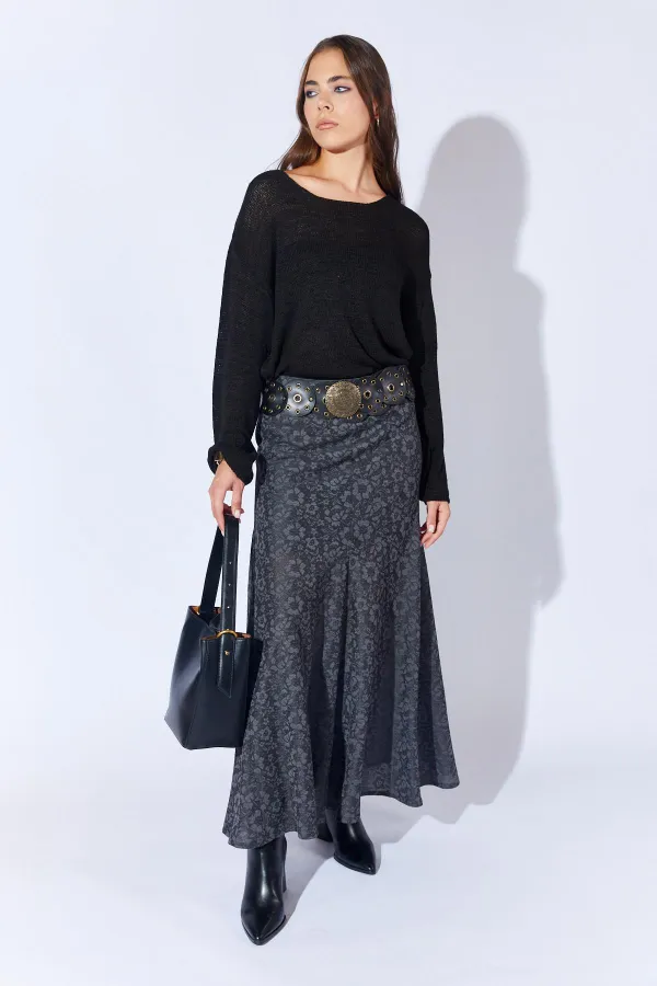 Kadın Siyah Içi Mini Etekli Dilimli Tül Etek