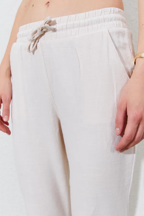 Kadın Taş (6813) Paça Pis Dikişli Gabardin Pantolon