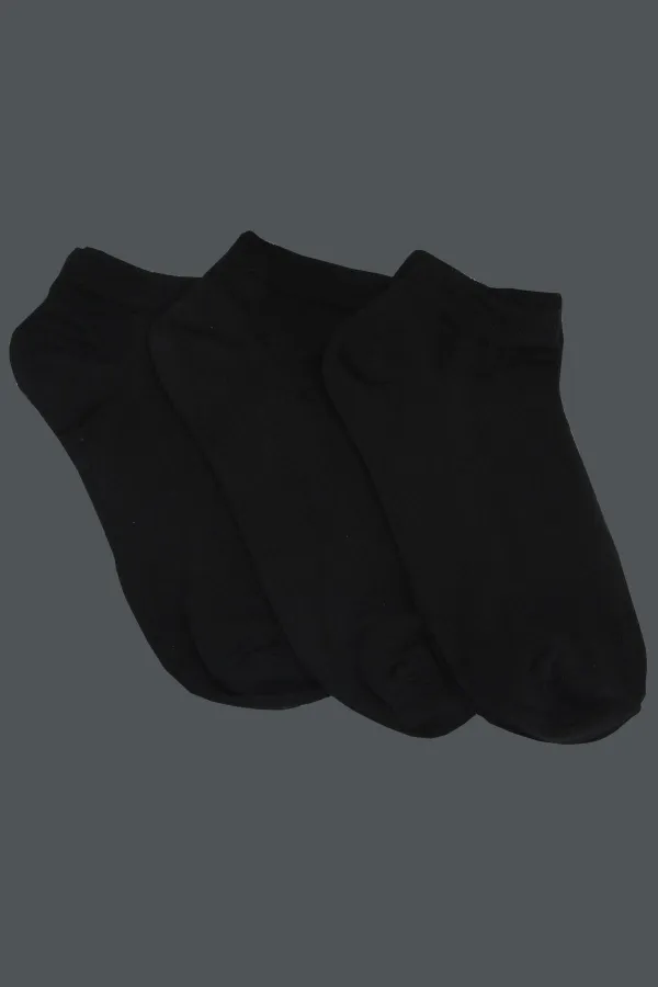 Lot de 3 paires de chaussettes noires basiques pour homme