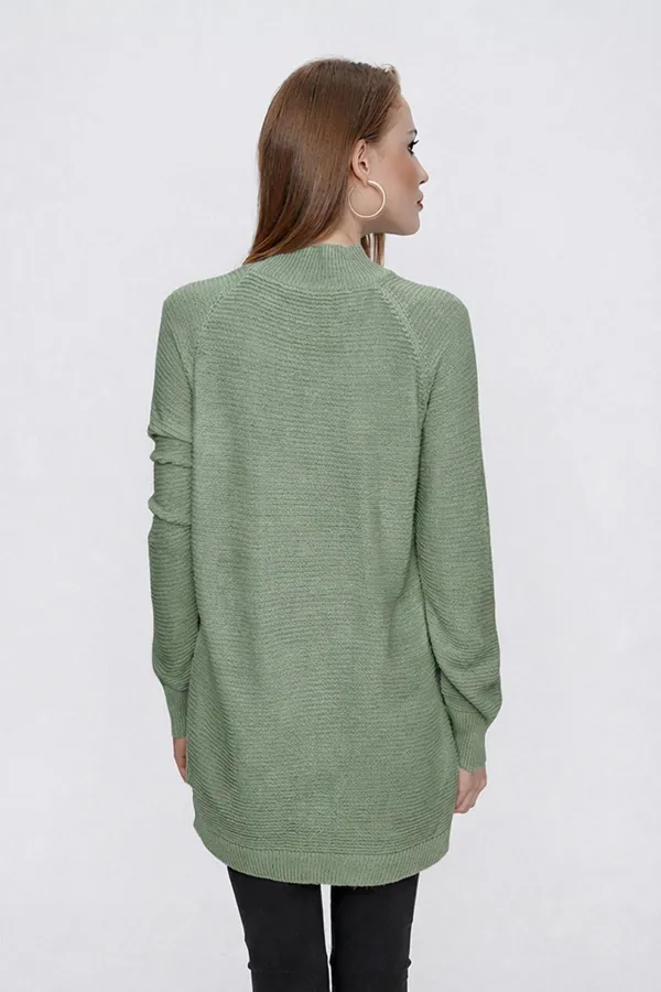 Kadın Çağla Önü Pencereli Triko Kazak