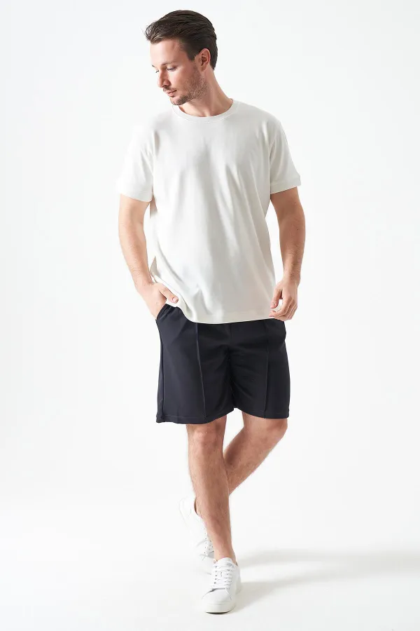 Erkek Antrasit Önü Çima Dikişli Modal Şort