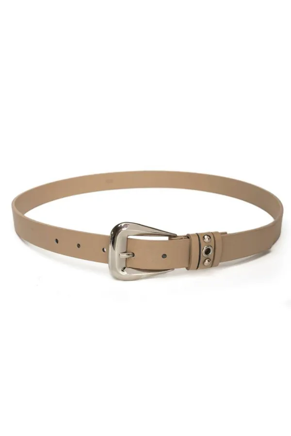 Kadın Bej 2.5 Cm Köprü Detaylı Kemer