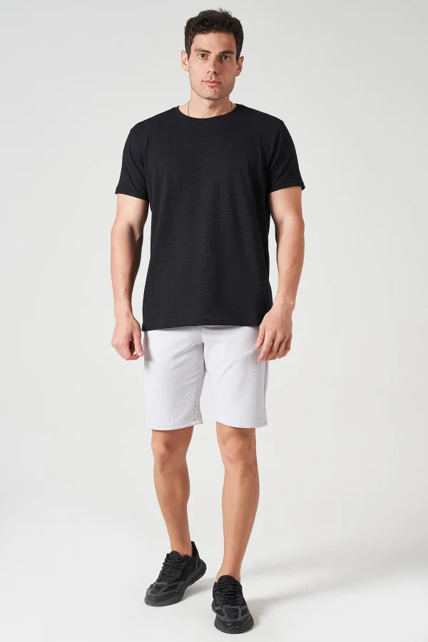 Erkek Taş Beli Yarım Lastikli Gold Şort