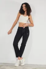 Pantalon de survêtement droit en coton pour femme