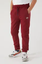 Girls' 3-Thread Fabric, Pocketed, Elasticated Waist and Cuff, Printed School Sweatpants